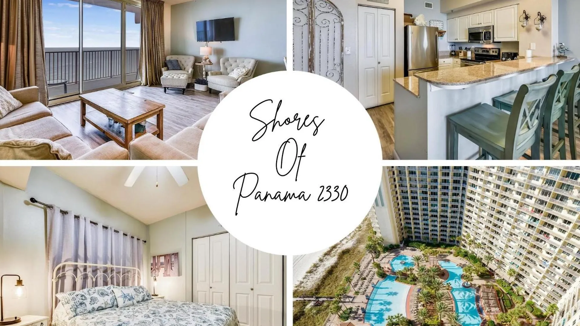 Apartment Shores Of Panama 2330 - 1 Bedroom Bunk Area Sleeps 6, Beautiful Direct Beach View! Free Fun! Condo Panama City Beach